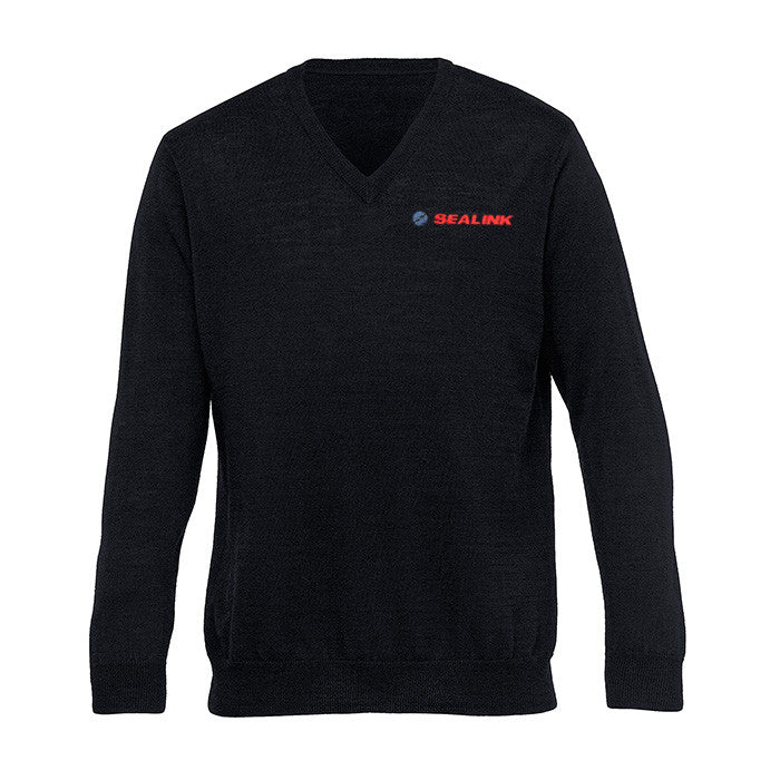 SL Mens Black Merino Pullover