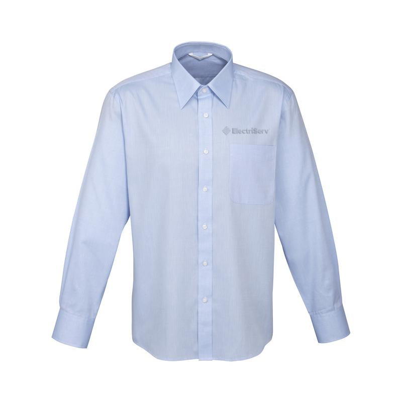 Mens Luxe Long Sleeve Shirt - Blue