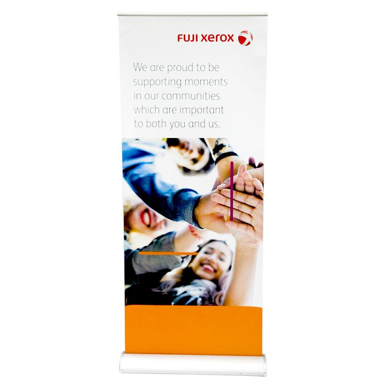 SUPPORTING COMMUNITIES BANNERSTAND - ORANGE