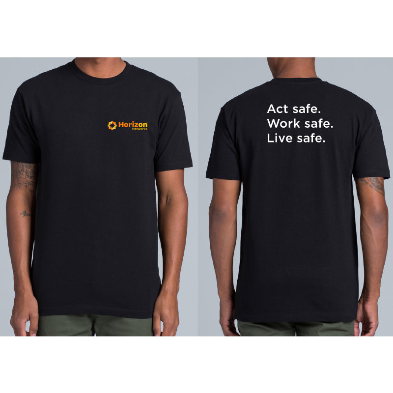 Horizon Networks Mens Black Tee size 4XL