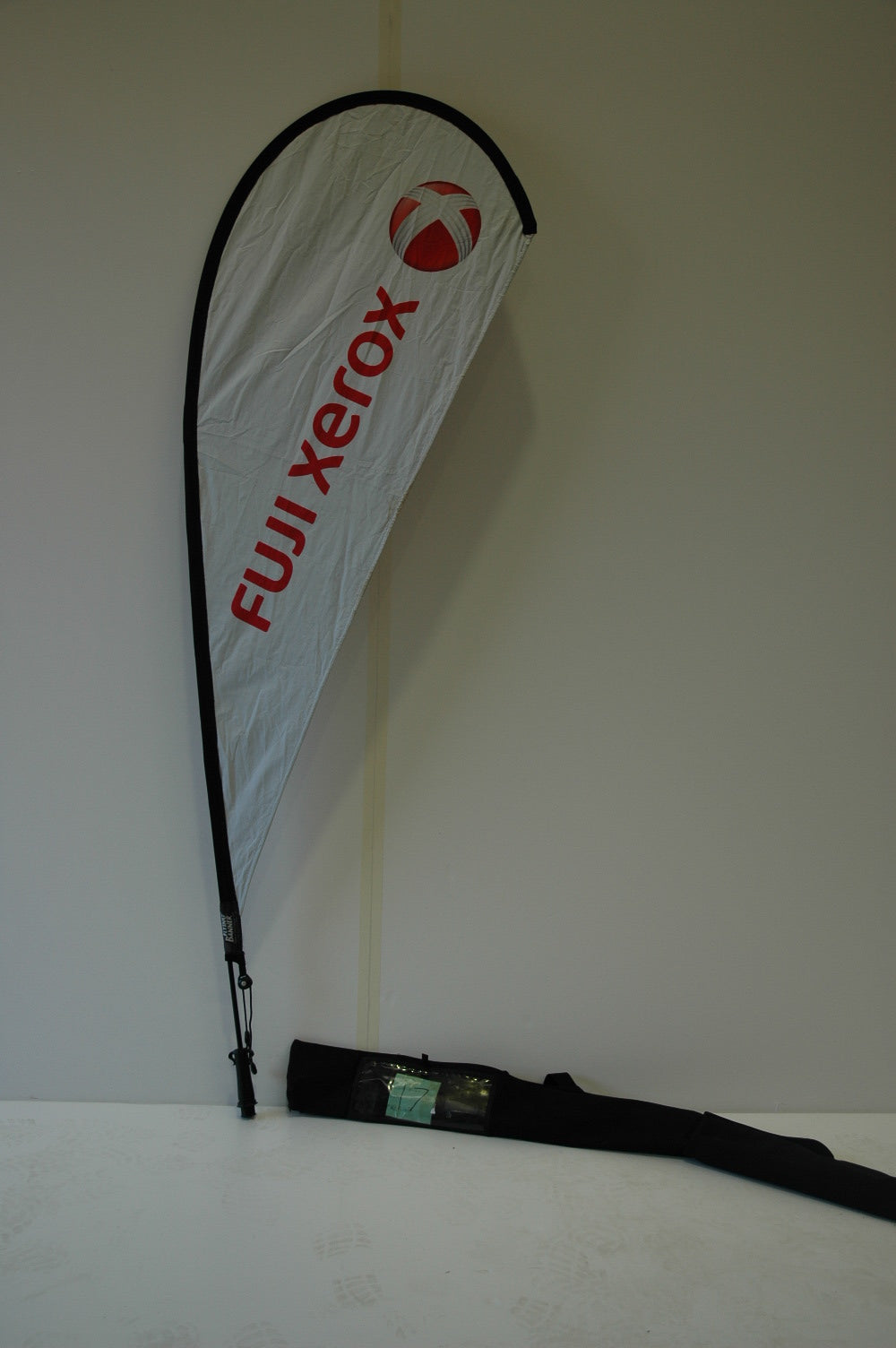 Small flag with hardware.