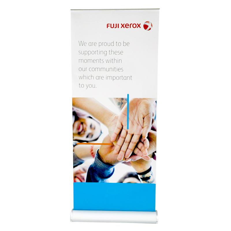 SUPPORTING COMMUNITIES BANNERSTAND - BLUE