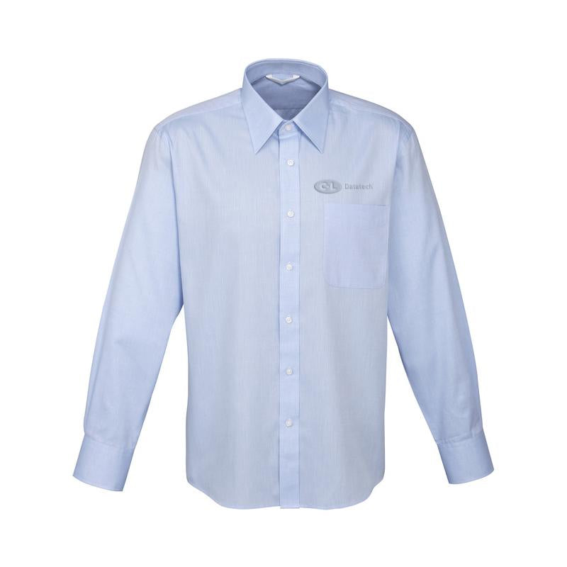 Mens Luxe Long Sleeve Shirt - Blue XL