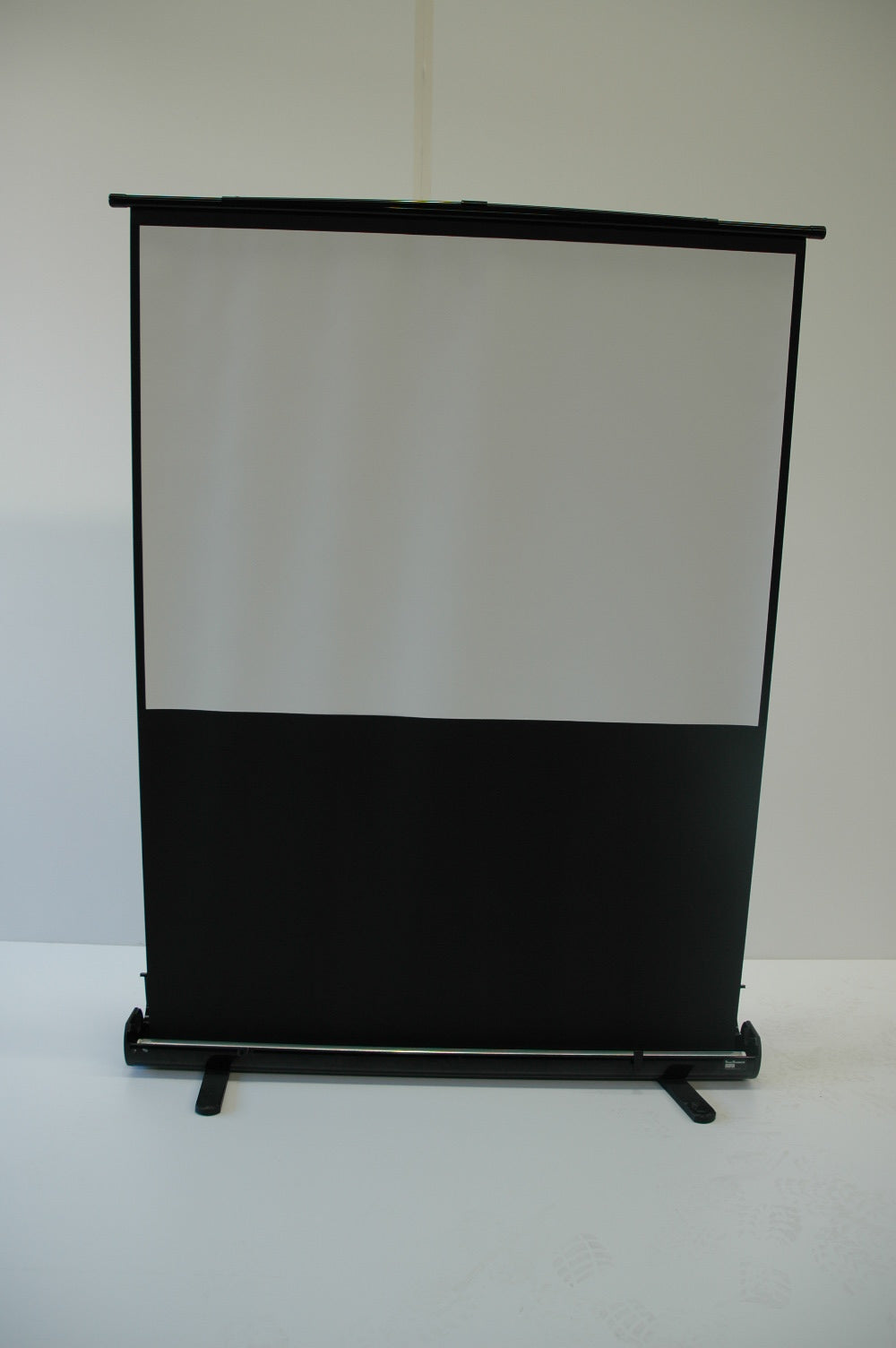 Black projector screen.