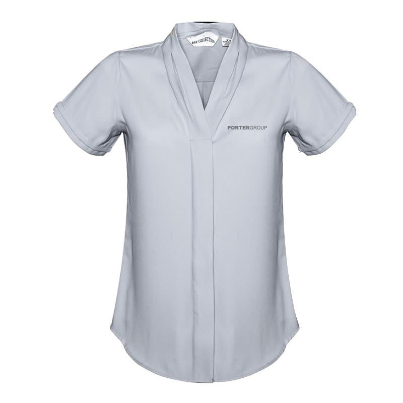 Ladies Madison Short Sleeve Shirt 8 / Silver Mist